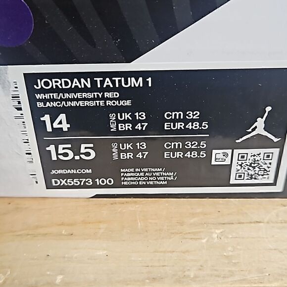 Jordan Tatum 1 White Red Blue Archer Ave St. Louis Basketball Shoes DX5573-100 - Picture 13 of 13